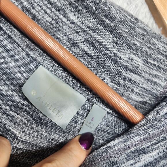 Athleta Heather Great Space Dye Techie Cowl Neck Sweatshirt Size Small - Picture 5 of 6